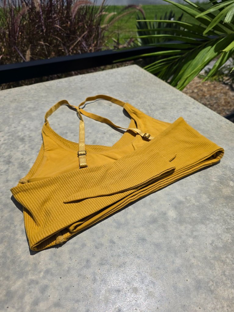 Love Fitness Cozy Ribbed High Impact Sports Bra In Honey Yellow — image 4 of 8